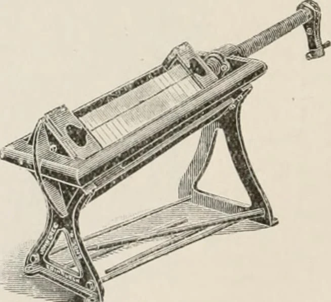 An illustration from Commercial bookbinding; a description of the processes and the various machines used, 1910, leaf 17