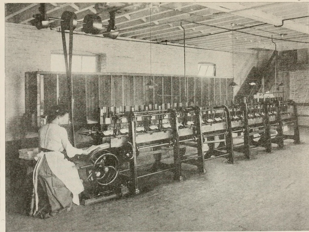 An illustration from Commercial bookbinding; a description of the processes and the various machines used, 1910, leaf 21