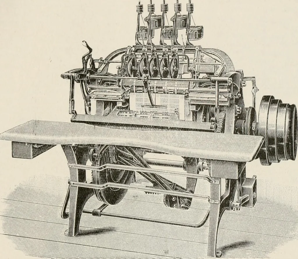 An illustration from Commercial bookbinding; a description of the processes and the various machines used, 1910, leaf 30