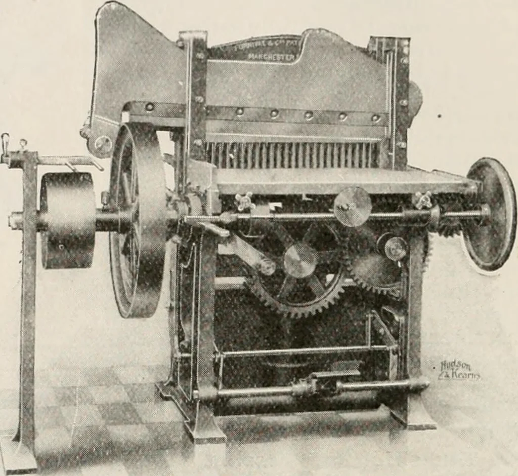 An illustration from Commercial bookbinding; a description of the processes and the various machines used, 1910, leaf 37