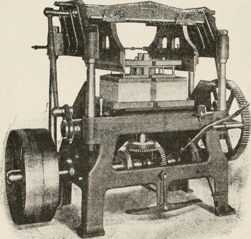 An illustration from Commercial bookbinding; a description of the processes and the various machines used, 1910, leaf 37