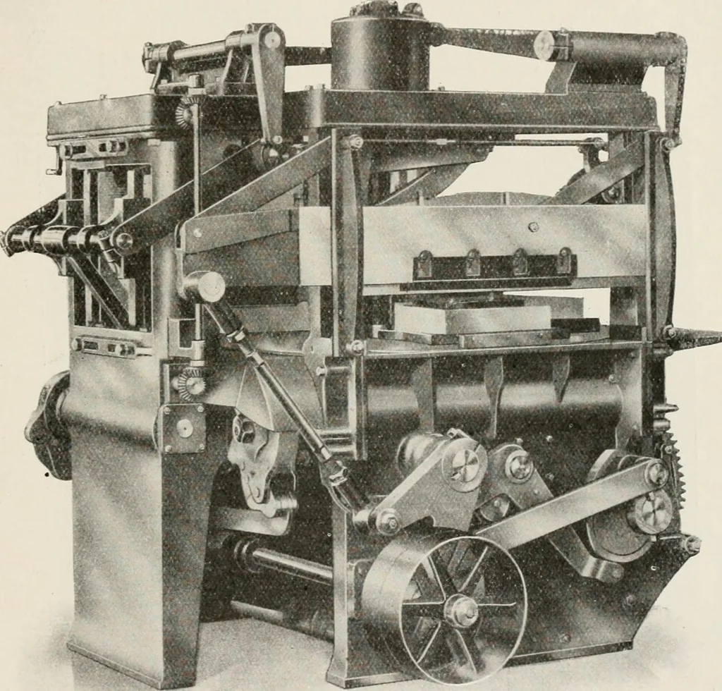 An illustration from Commercial bookbinding; a description of the processes and the various machines used, 1910, leaf 38