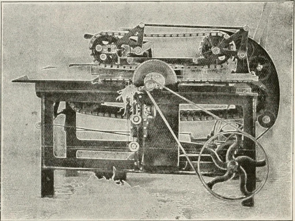 An illustration from Commercial bookbinding; a description of the processes and the various machines used, 1910, leaf 39