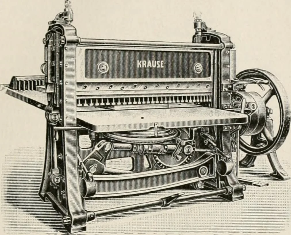An illustration from Commercial bookbinding; a description of the processes and the various machines used, 1910, leaf 40