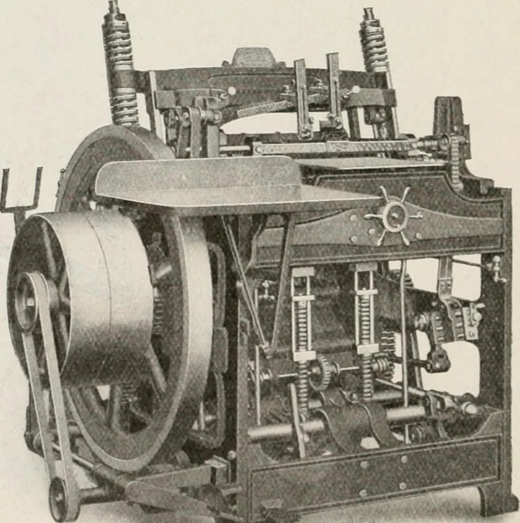 An illustration from Commercial bookbinding; a description of the processes and the various machines used, 1910, leaf 41