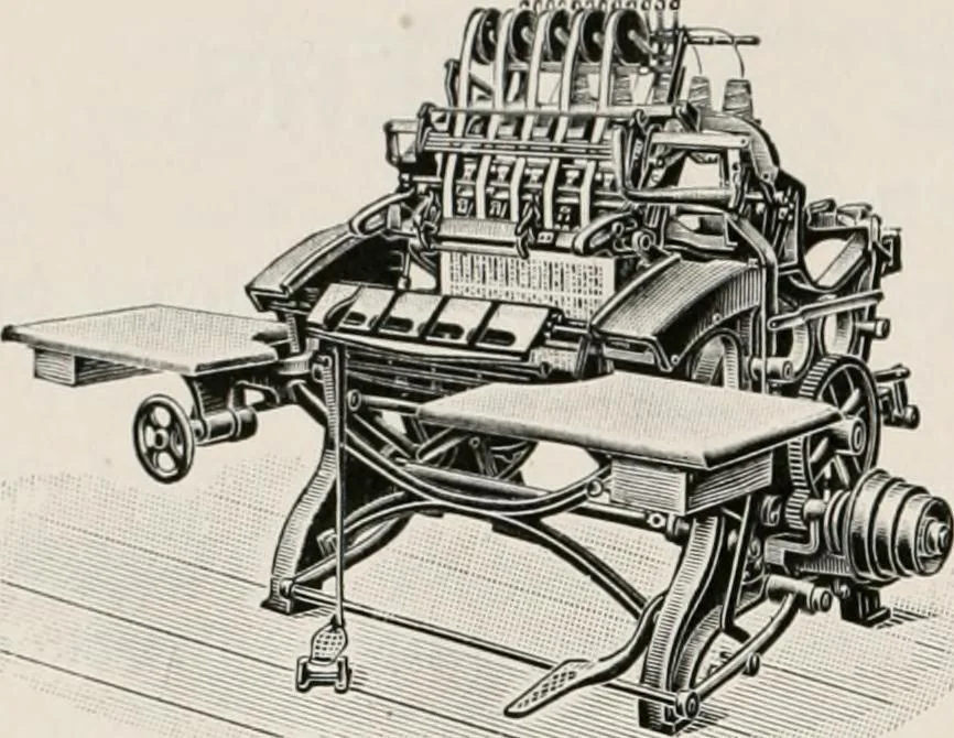An illustration from Commercial bookbinding; a description of the processes and the various machines used, 1910, leaf 65