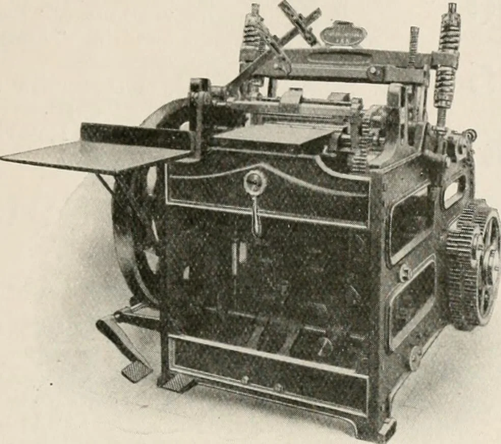 An illustration from Commercial bookbinding; a description of the processes and the various machines used, 1910, leaf 68