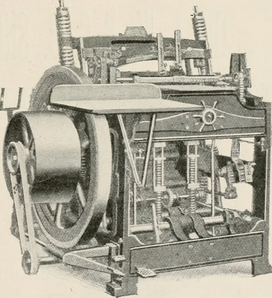 An illustration from Commercial bookbinding; a description of the processes and the various machines used, 1910, leaf 72