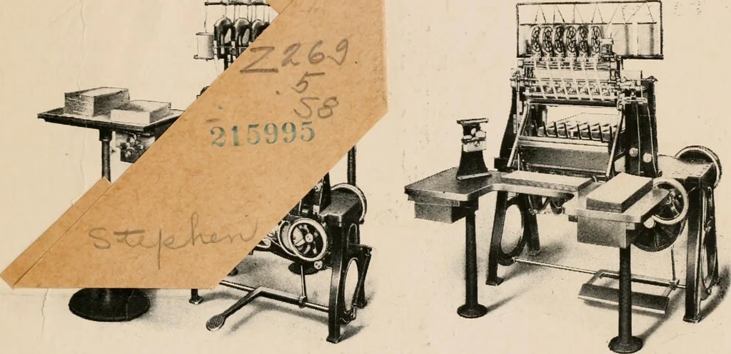 An illustration from Commercial bookbinding; a description of the processes and the various machines used, 1910, leaf 82