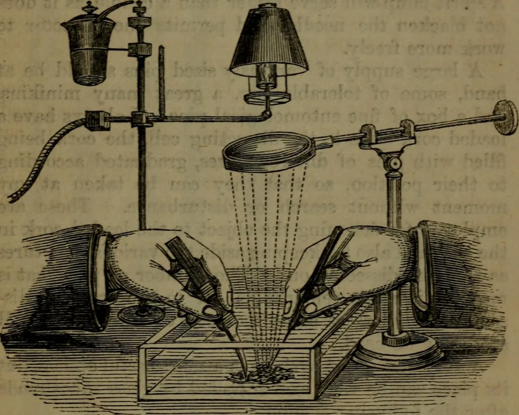 An illustration from Common objects of the microscope, 1861, leaf 26