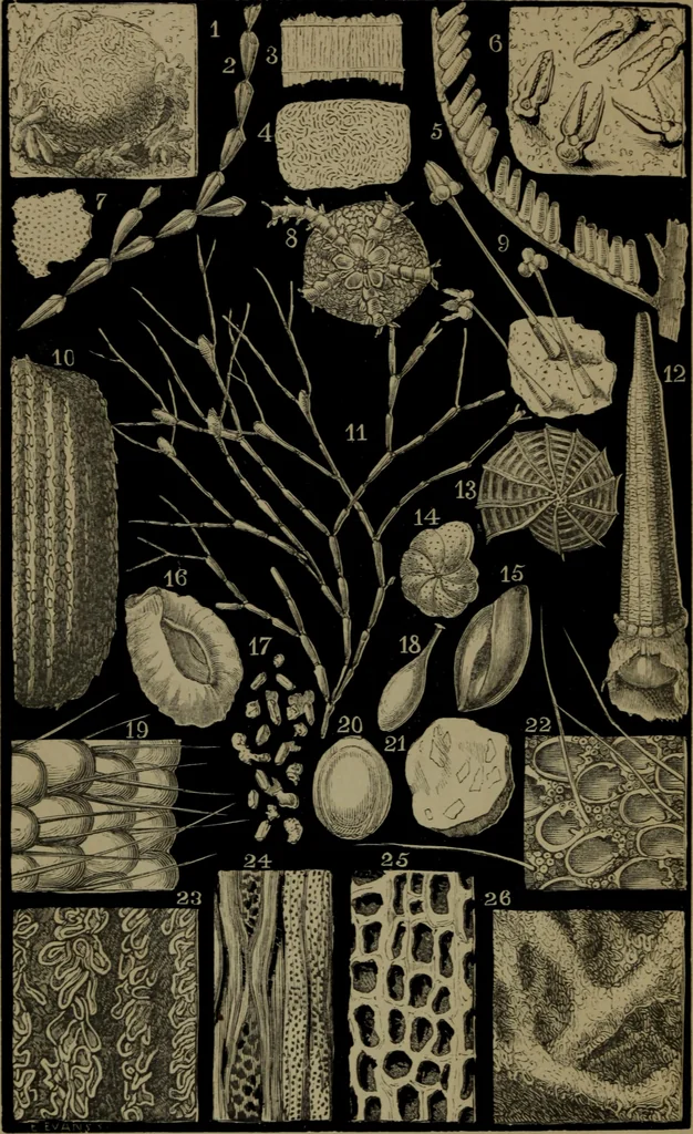 An illustration from Common objects of the microscope, 1861, leaf 7