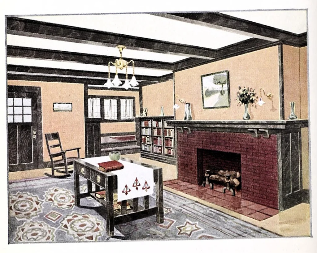 An illustration from Common sense about interiors., 1910, leaf 12