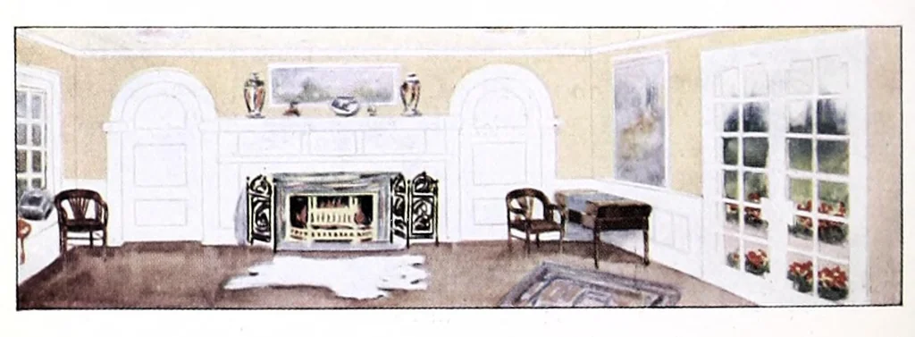 An illustration from Common sense about interiors., 1910, leaf 22
