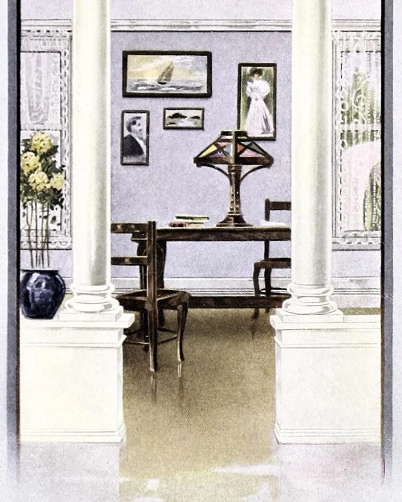 An illustration from Common sense about interiors., 1910, leaf 3