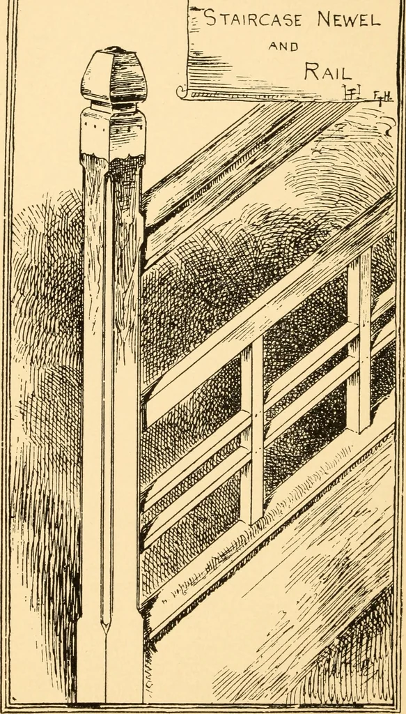 An illustration from Common-sense stair building and handrailing, 1903, leaf 13