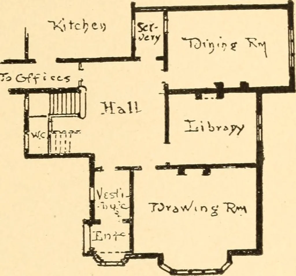 An illustration from Common-sense stair building and handrailing, 1903, leaf 142