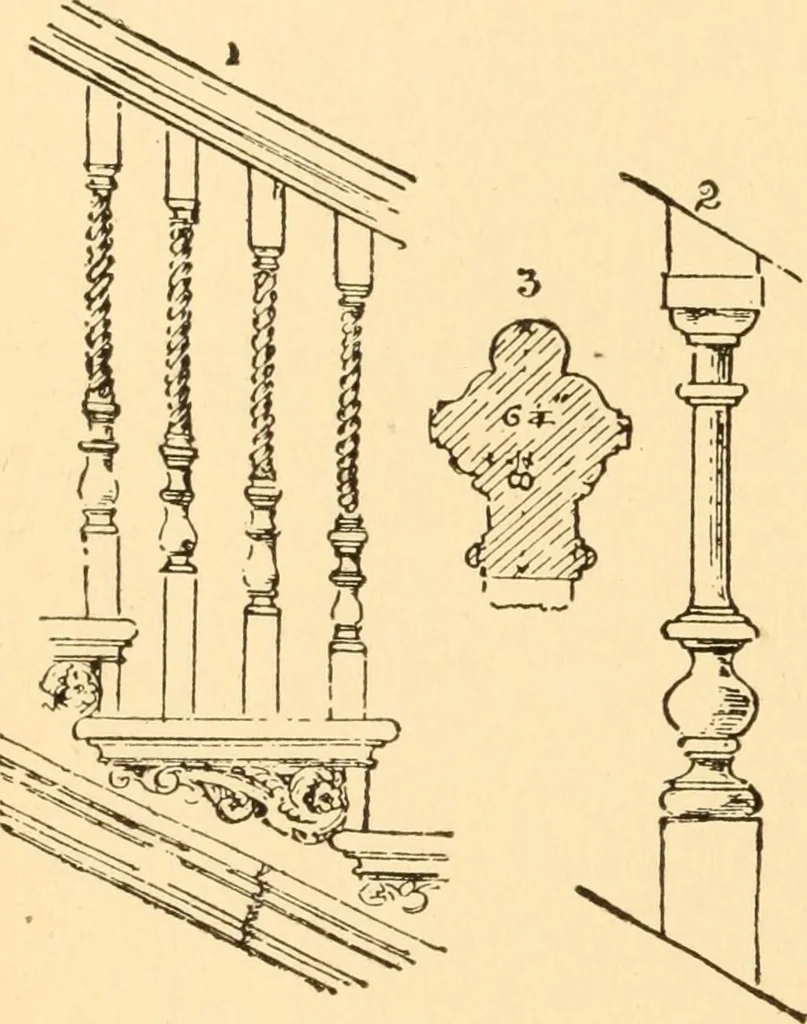 An illustration from Common-sense stair building and handrailing, 1903, leaf 155