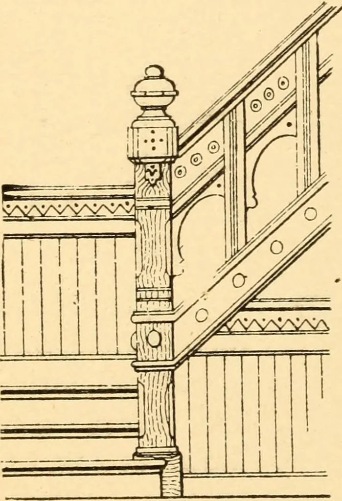 An illustration from Common-sense stair building and handrailing, 1903, leaf 173