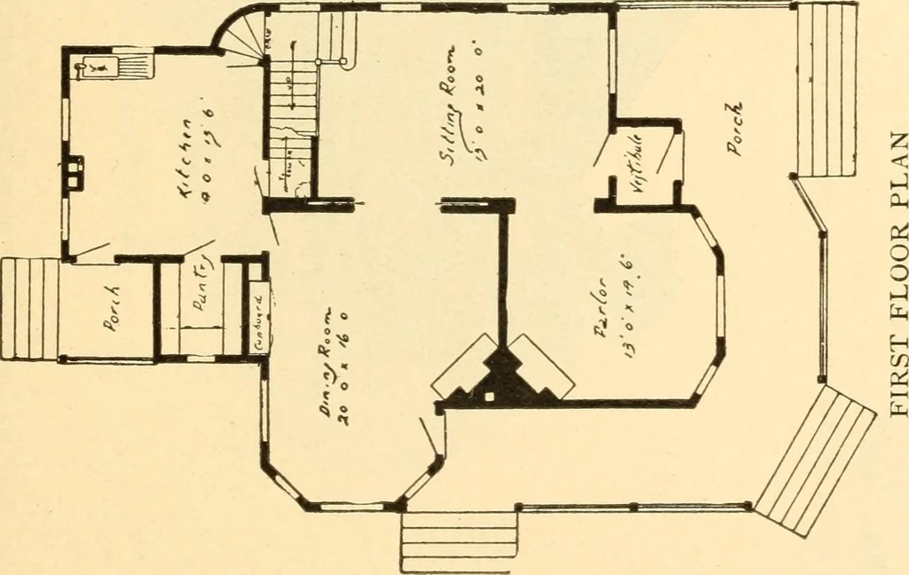 An illustration from Common-sense stair building and handrailing, 1903, leaf 210