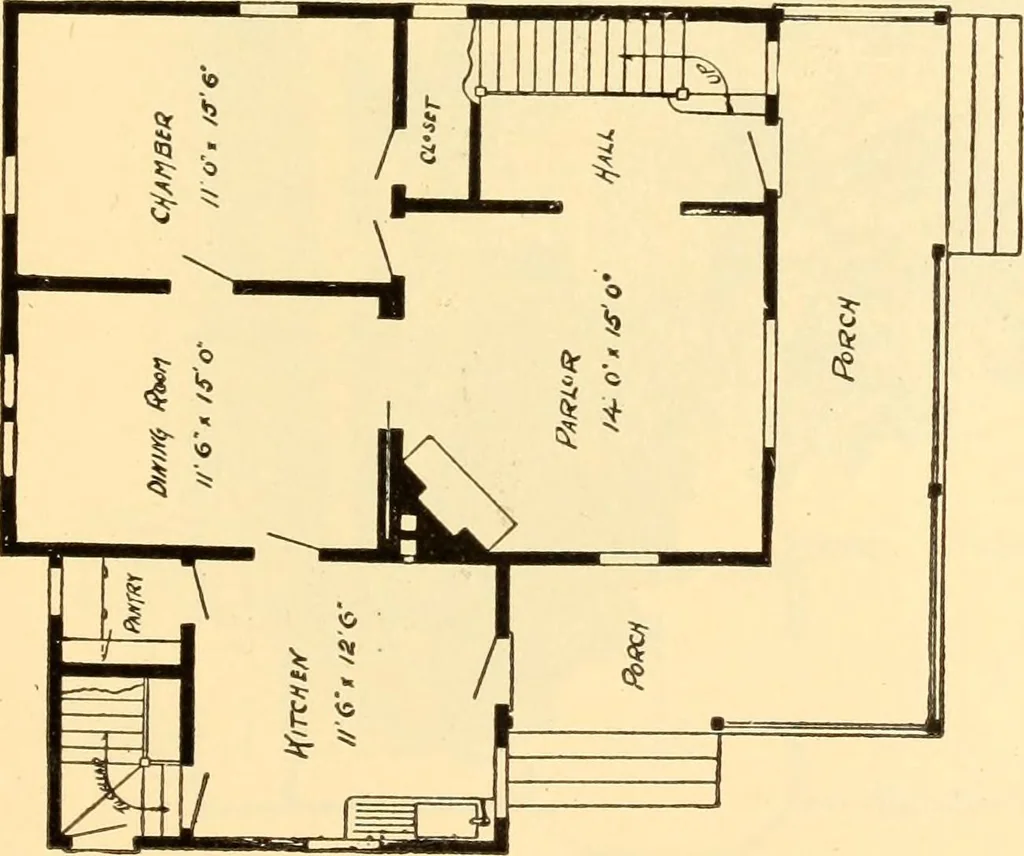 An illustration from Common-sense stair building and handrailing, 1903, leaf 216