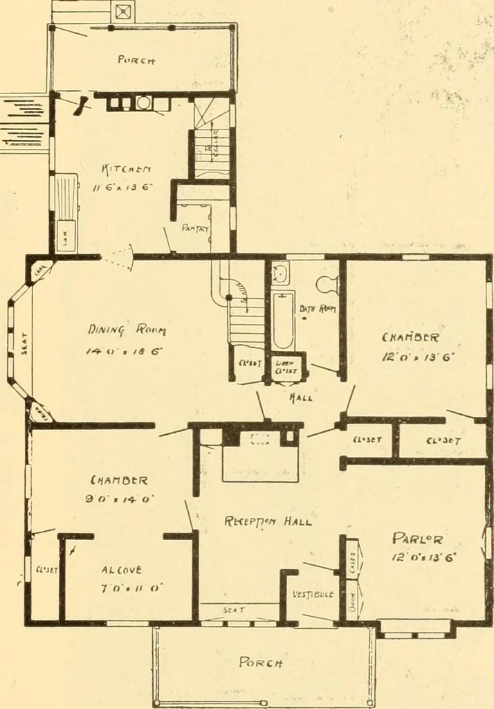 An illustration from Common-sense stair building and handrailing, 1903, leaf 222
