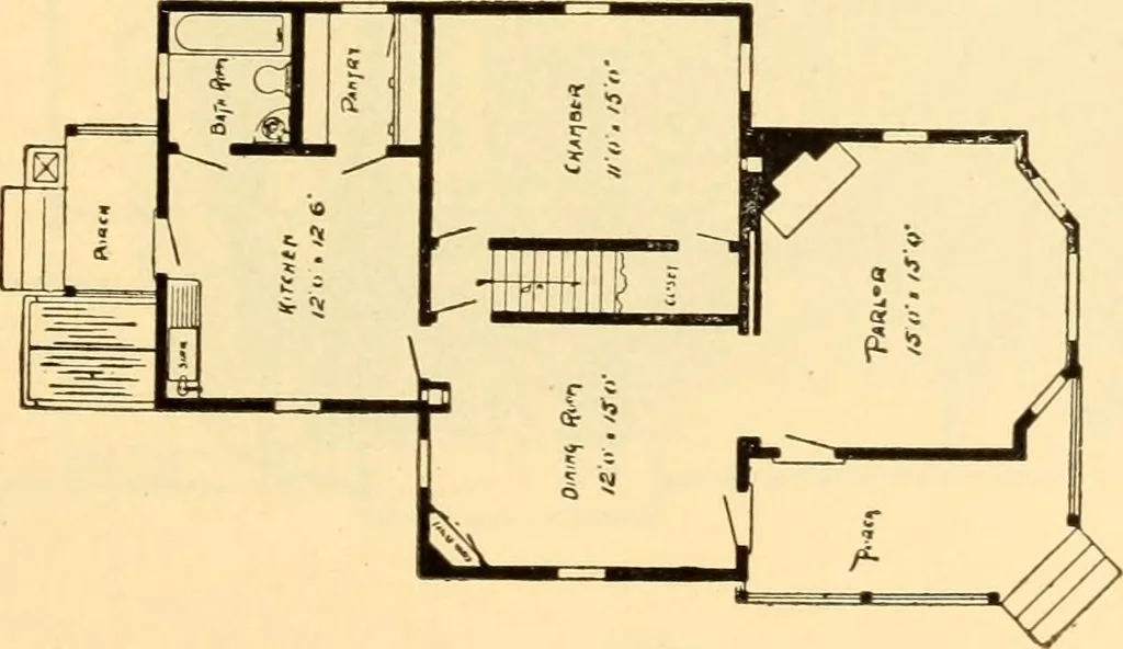An illustration from Common-sense stair building and handrailing, 1903, leaf 224
