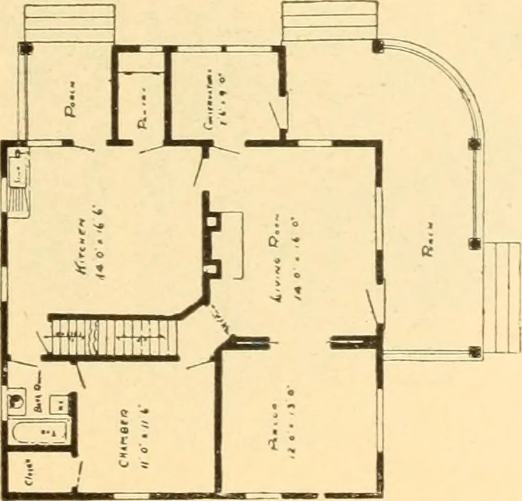 An illustration from Common-sense stair building and handrailing, 1903, leaf 236