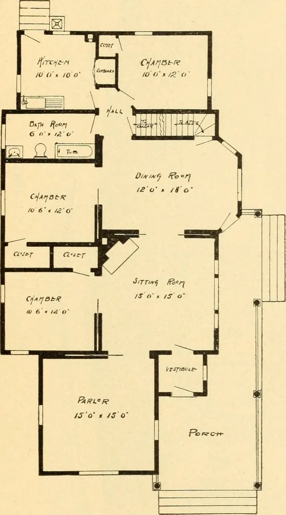 An illustration from Common-sense stair building and handrailing, 1903, leaf 238