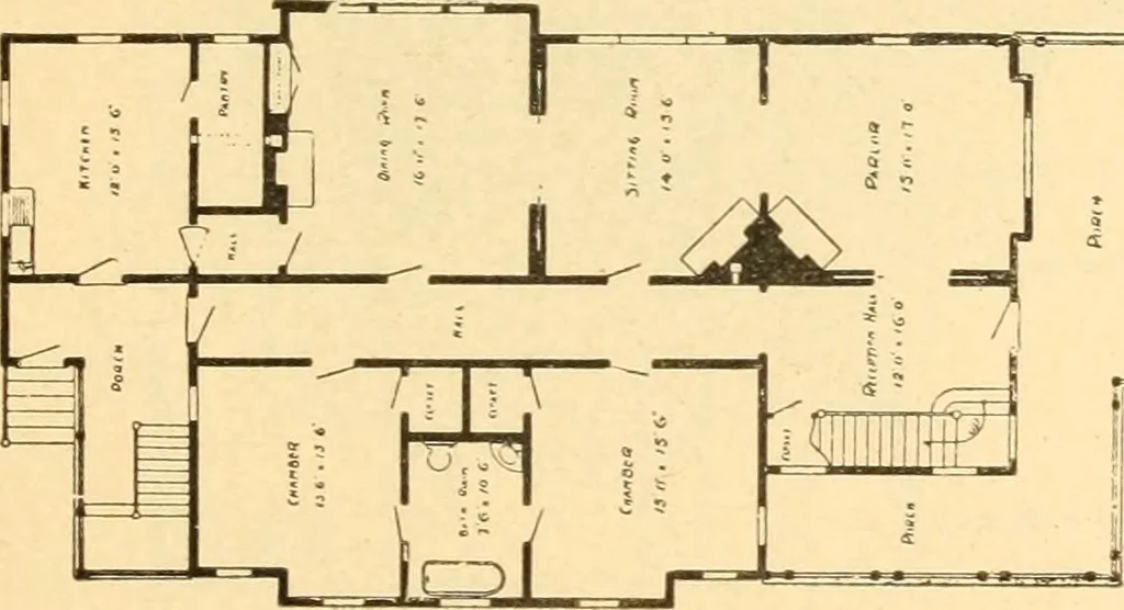 An illustration from Common-sense stair building and handrailing, 1903, leaf 242
