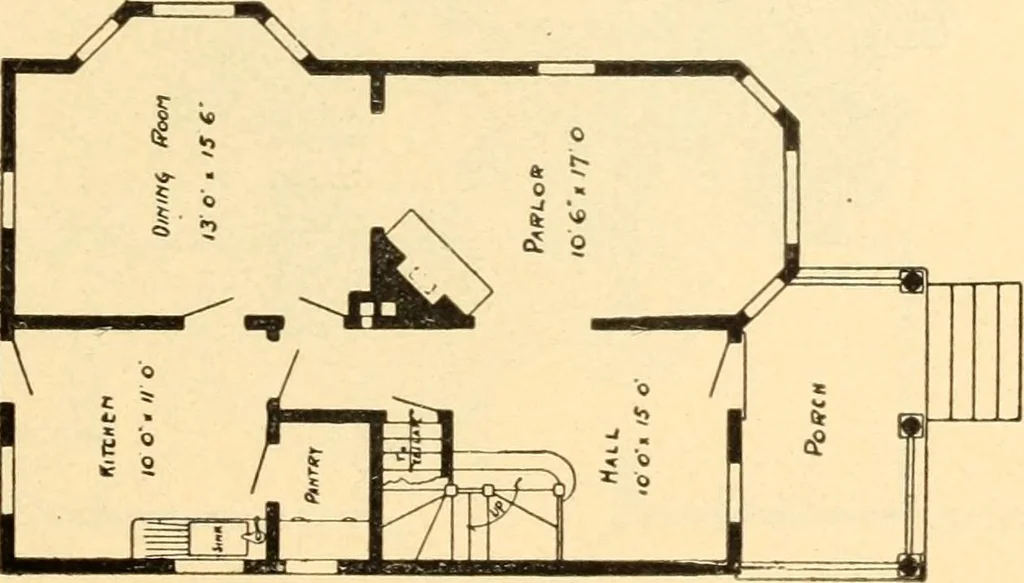 An illustration from Common-sense stair building and handrailing, 1903, leaf 246