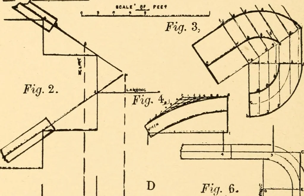 An illustration from Common-sense stair building and handrailing, 1903, leaf 57