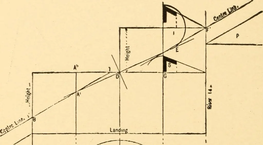 An illustration from Common-sense stair building and handrailing, 1903, leaf 75