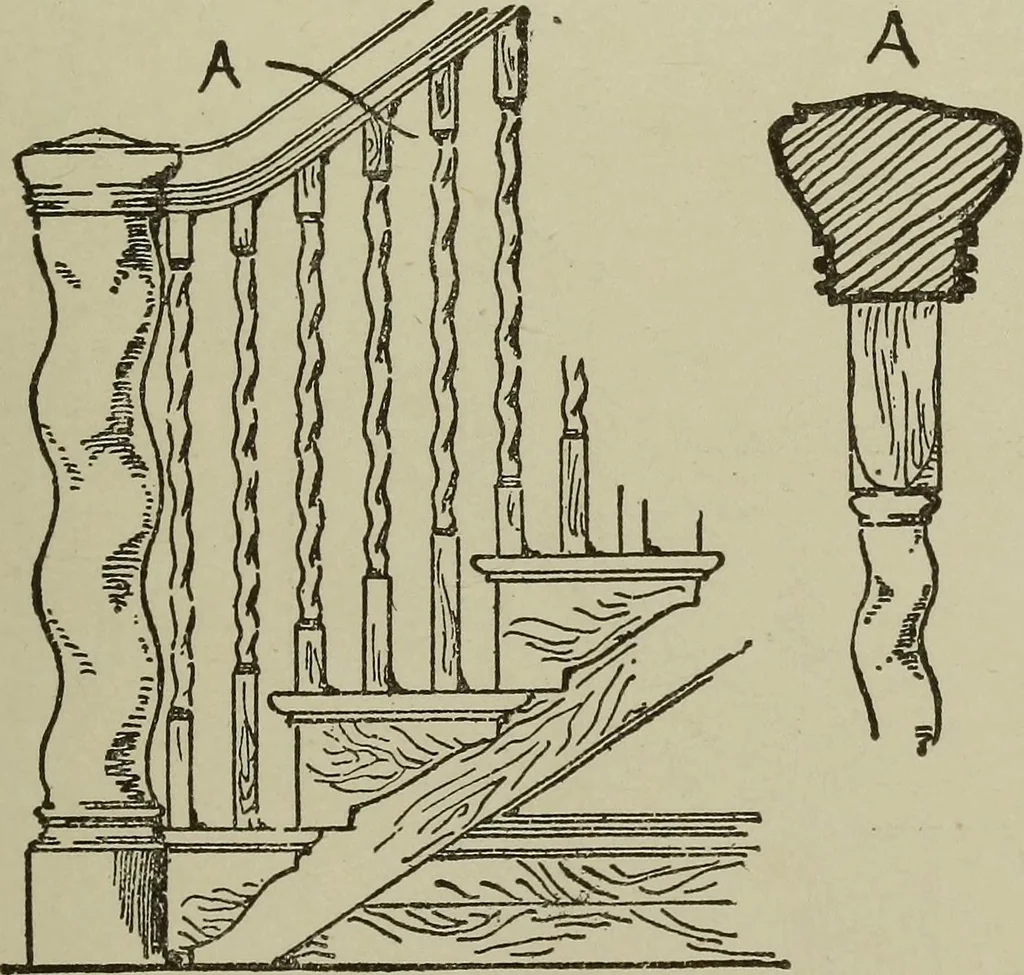 An illustration from Common-sense stair building and handrailing .., 1913, leaf 152
