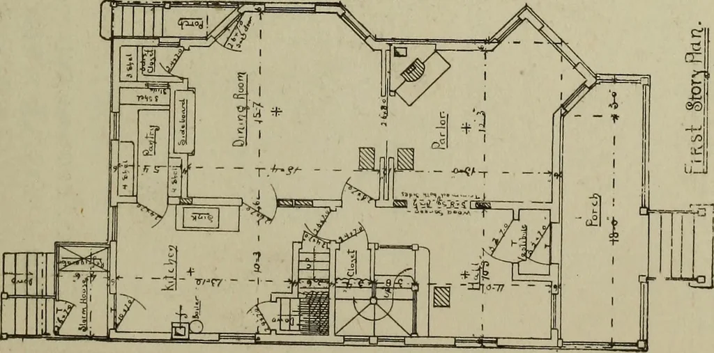 An illustration from Common-sense stair building and handrailing .., 1913, leaf 216