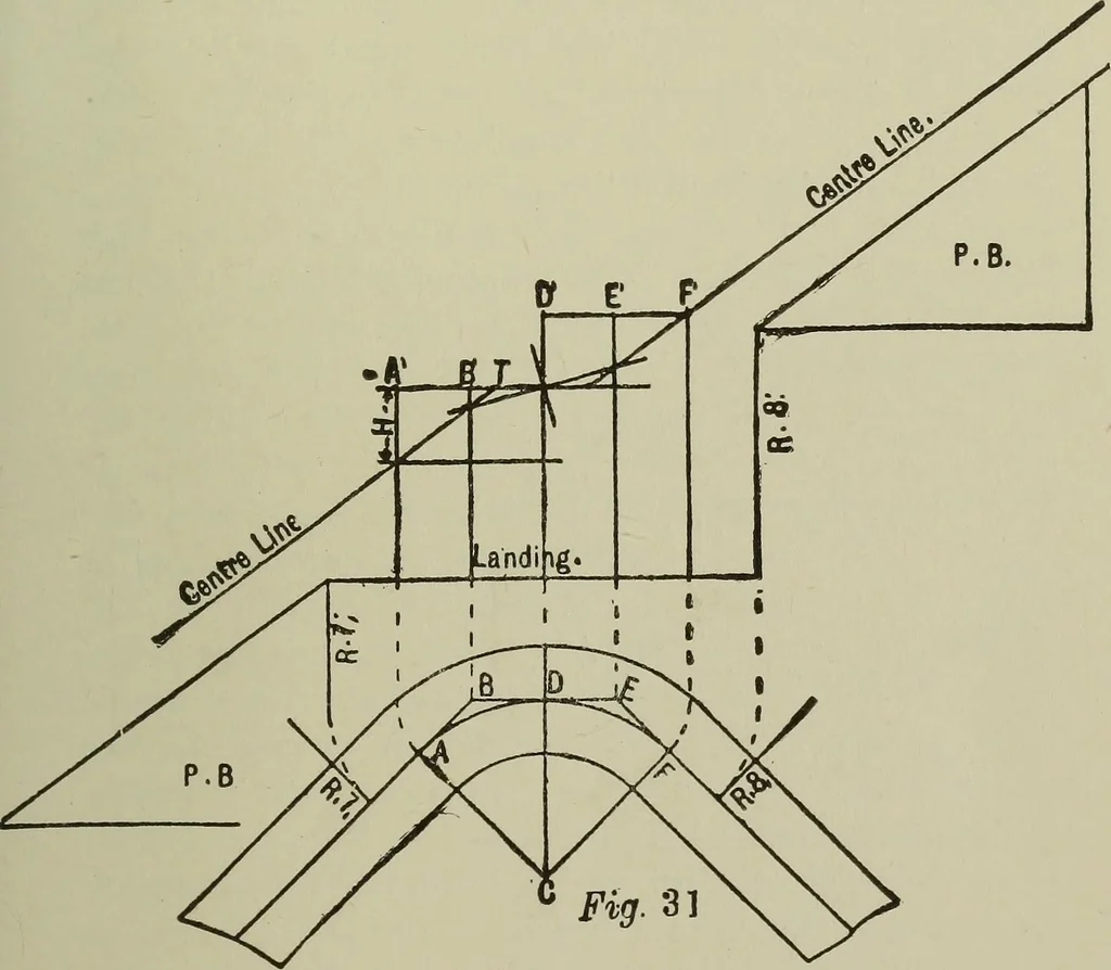 An illustration from Common-sense stair building and handrailing .., 1913, leaf 90