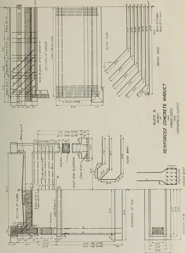 An illustration from Comparative design for a highway bridge, 1912, leaf 14
