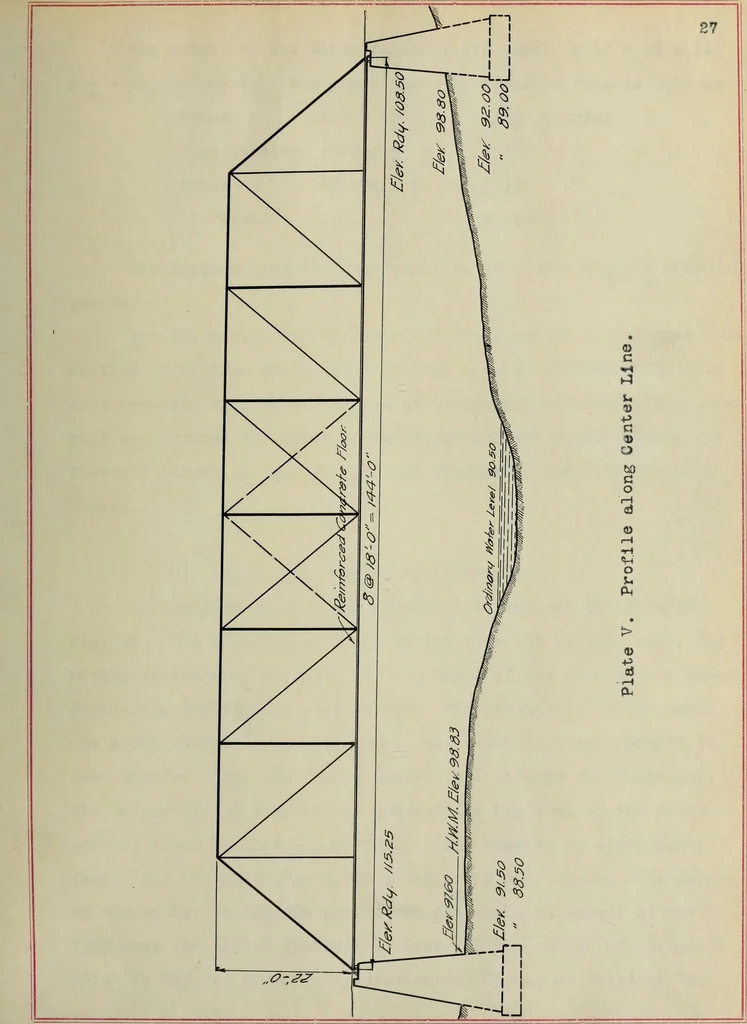 An illustration from Comparative design for a highway bridge, 1912, leaf 62