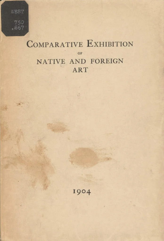An illustration from Comparative exhibition of native and foreign art 1904, at the galleries of the American Fine Arts Society, 1904, leaf 1