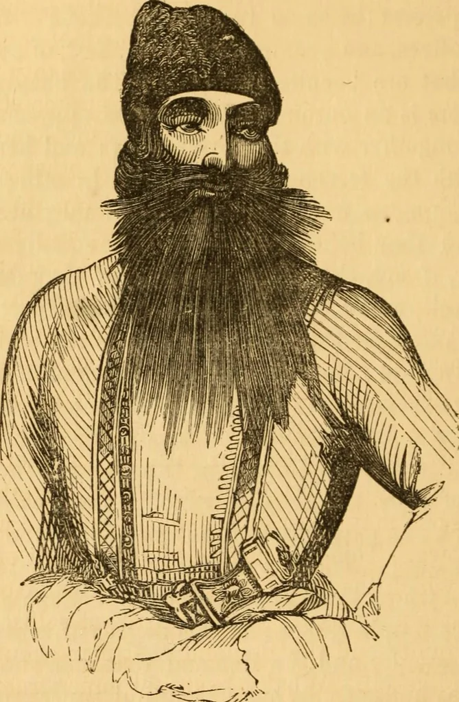 An illustration from Comparative physiognomy; or, Resemblances between men and animals, 1852, leaf 157