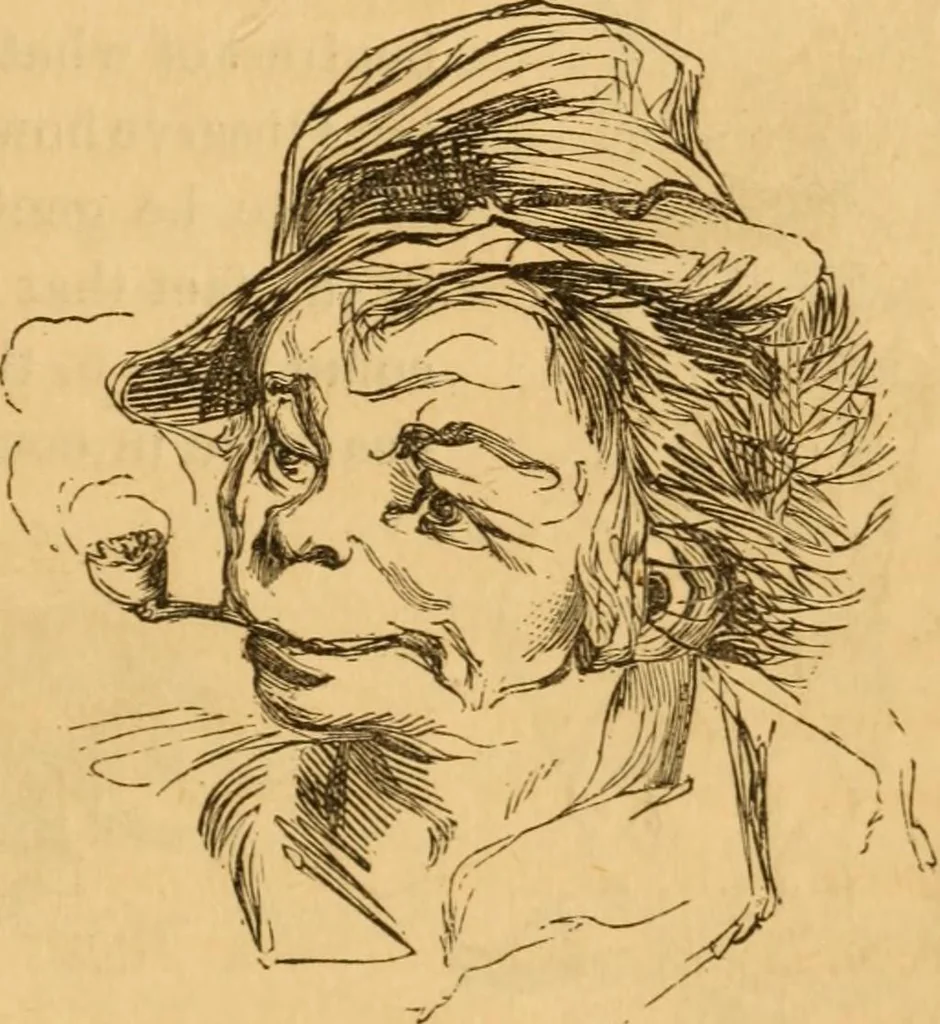 An illustration from Comparative physiognomy; or, Resemblances between men and animals, 1852, leaf 276