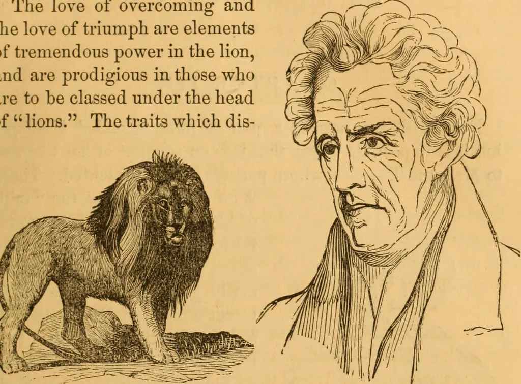 An illustration from Comparative physiognomy; or, Resemblances between men and animals, 1852, leaf 30