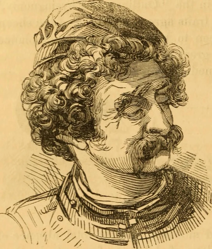 An illustration from Comparative physiognomy; or, Resemblances between men and animals, 1852, leaf 313