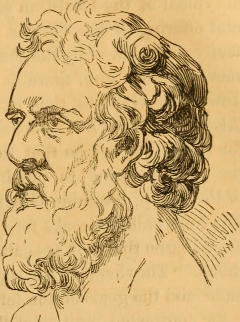 An illustration from Comparative physiognomy; or, Resemblances between men and animals, 1852, leaf 318