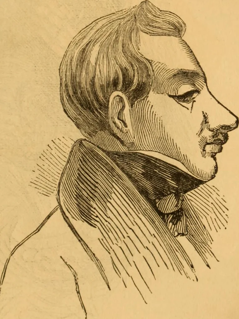 An illustration from Comparative physiognomy; or, Resemblances between men and animals, 1852, leaf 44