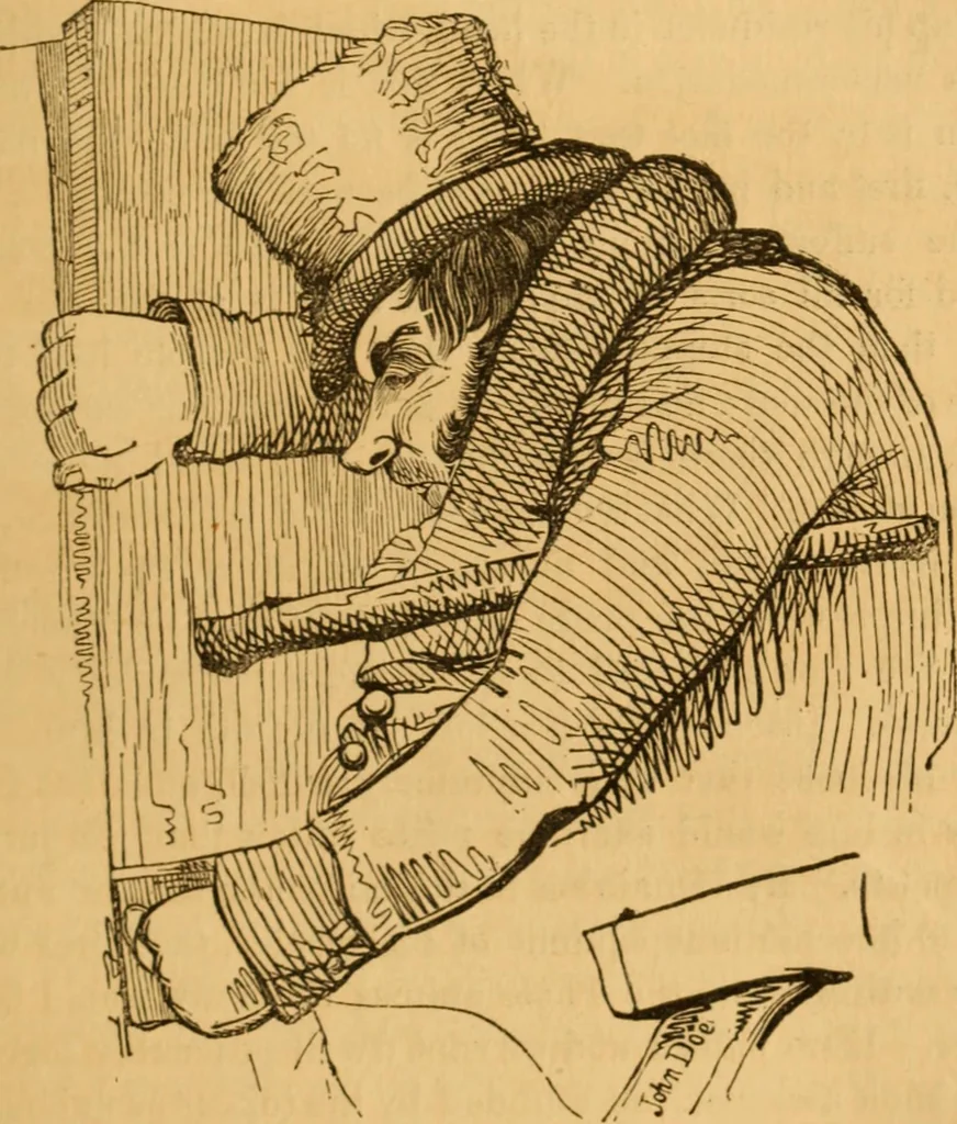 An illustration from Comparative physiognomy; or, Resemblances between men and animals, 1852, leaf 48