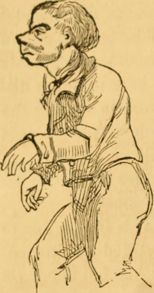 An illustration from Comparative physiognomy; or, Resemblances between men and animals, 1852, leaf 51