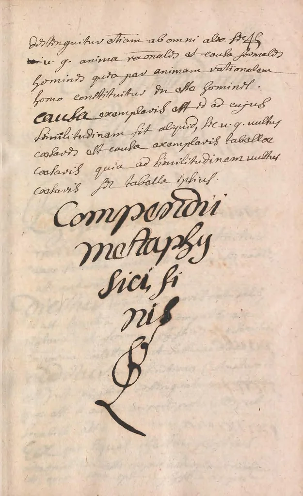 An illustration from Compendiaria ad universam ph[ilosoph]iam introductio [manuscript], 1696, leaf 49