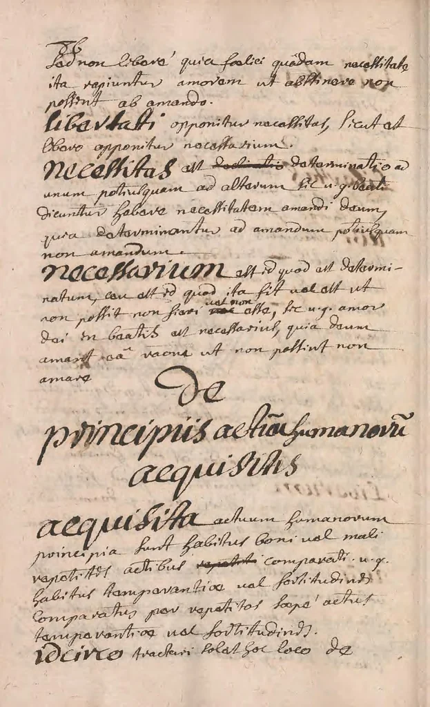 An illustration from Compendiaria ad universam ph[ilosoph]iam introductio [manuscript], 1696, leaf 90