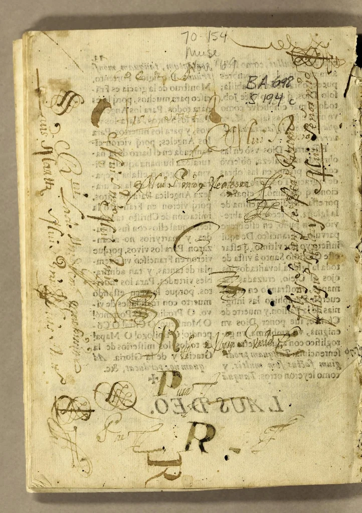 An illustration from Compendio de la maravillas de la gracia., 1698, leaf 48