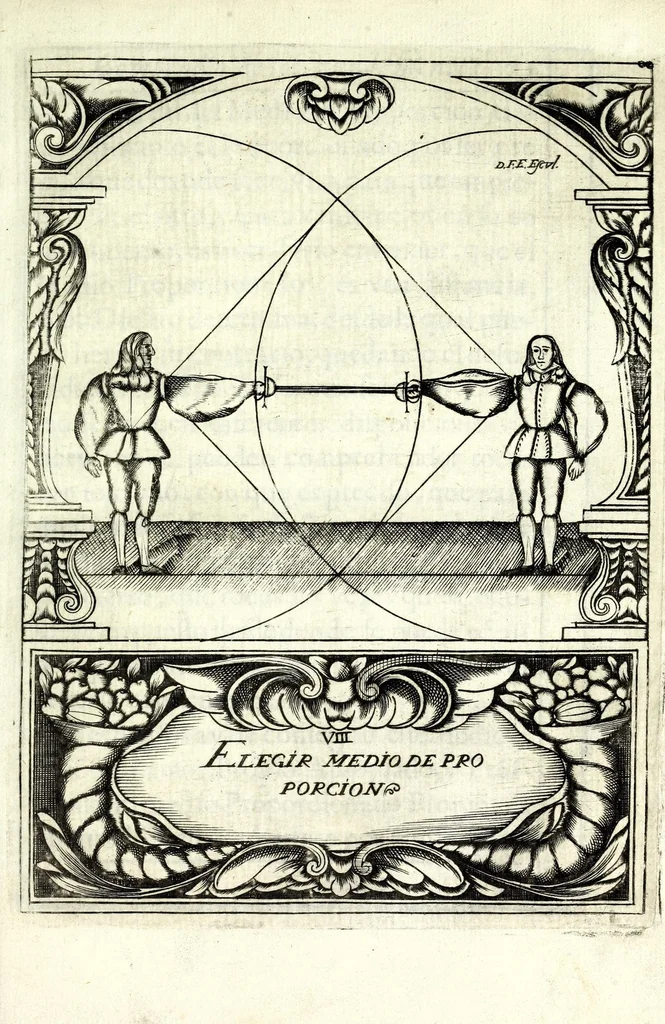 An illustration from Compendio de los fundamentos de la verdadera destreza y filosofia de las armas, 1675, leaf 117